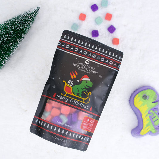 Happy Hippo T-REXmas - Mini Bath Bombs with Bath Light