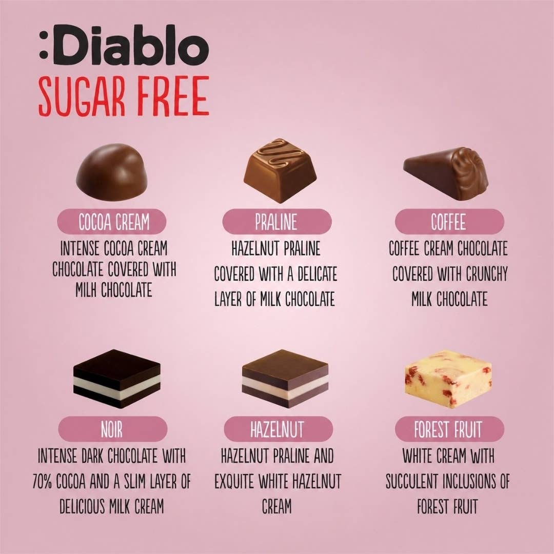 Diablo No Added Sugar Luxury Chocolate Box