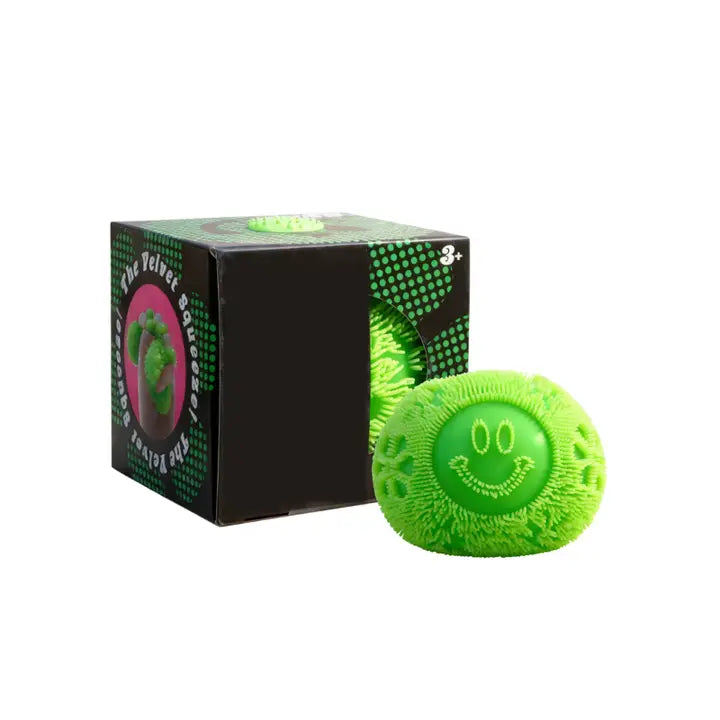 Smiley Fuzz Ball Flower Power Stress Ball