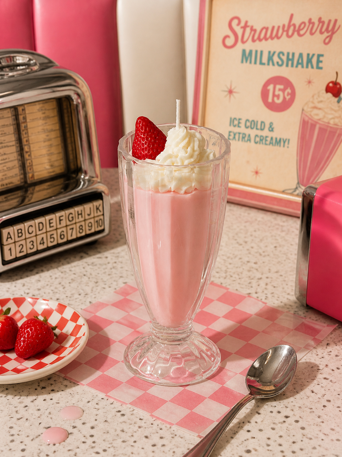 Strawberry Milkshake Candle