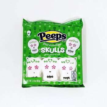 Halloween Peeps Marshmallow Skulls