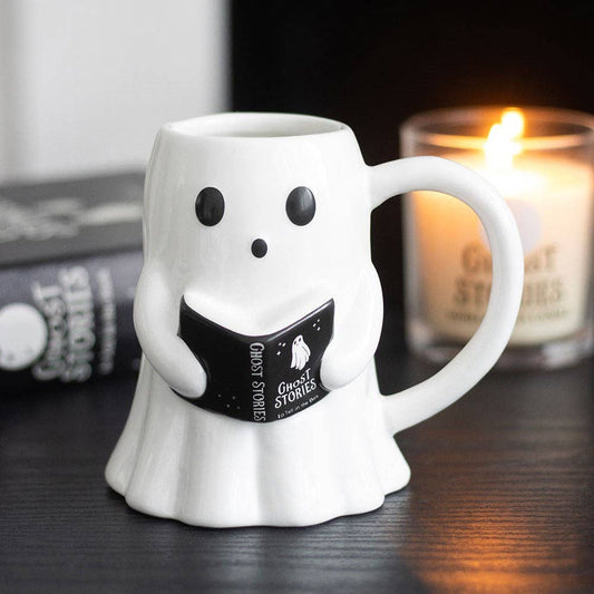 Ghost Stories Reading Ghost Halloween Mug