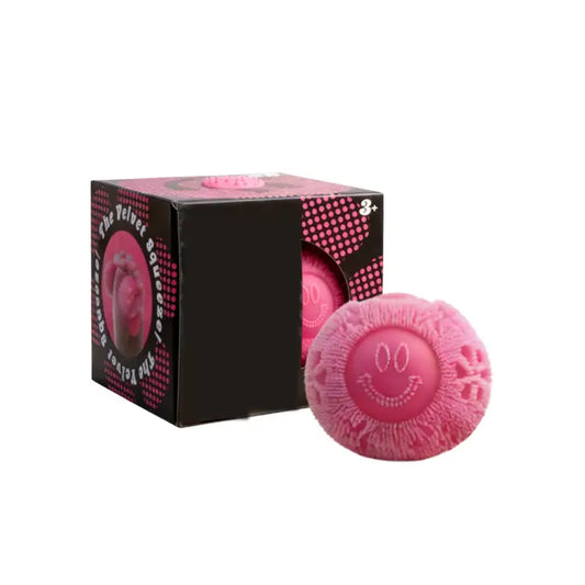 Smiley Fuzz Ball Flower Power Stress Ball
