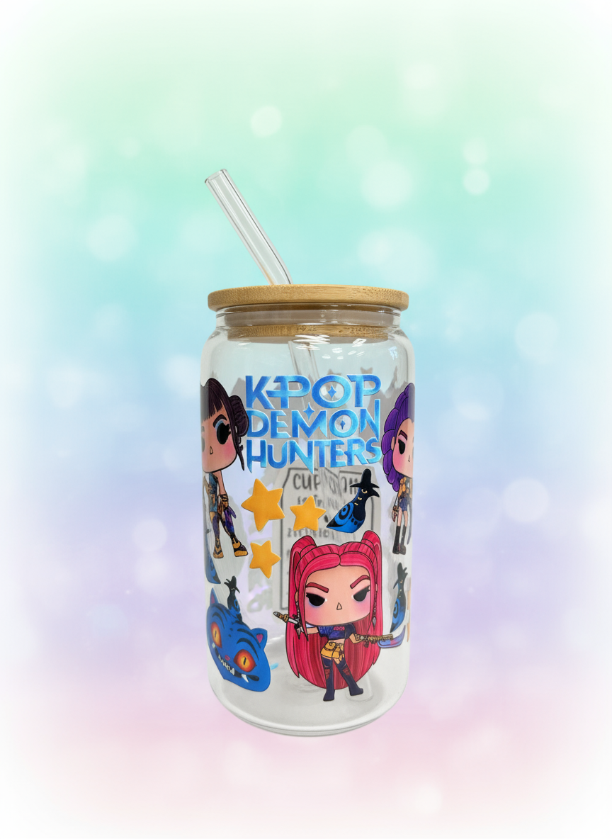 Kpop Demon Hunters - Funko Pop Huntrix Beer Can Glass
