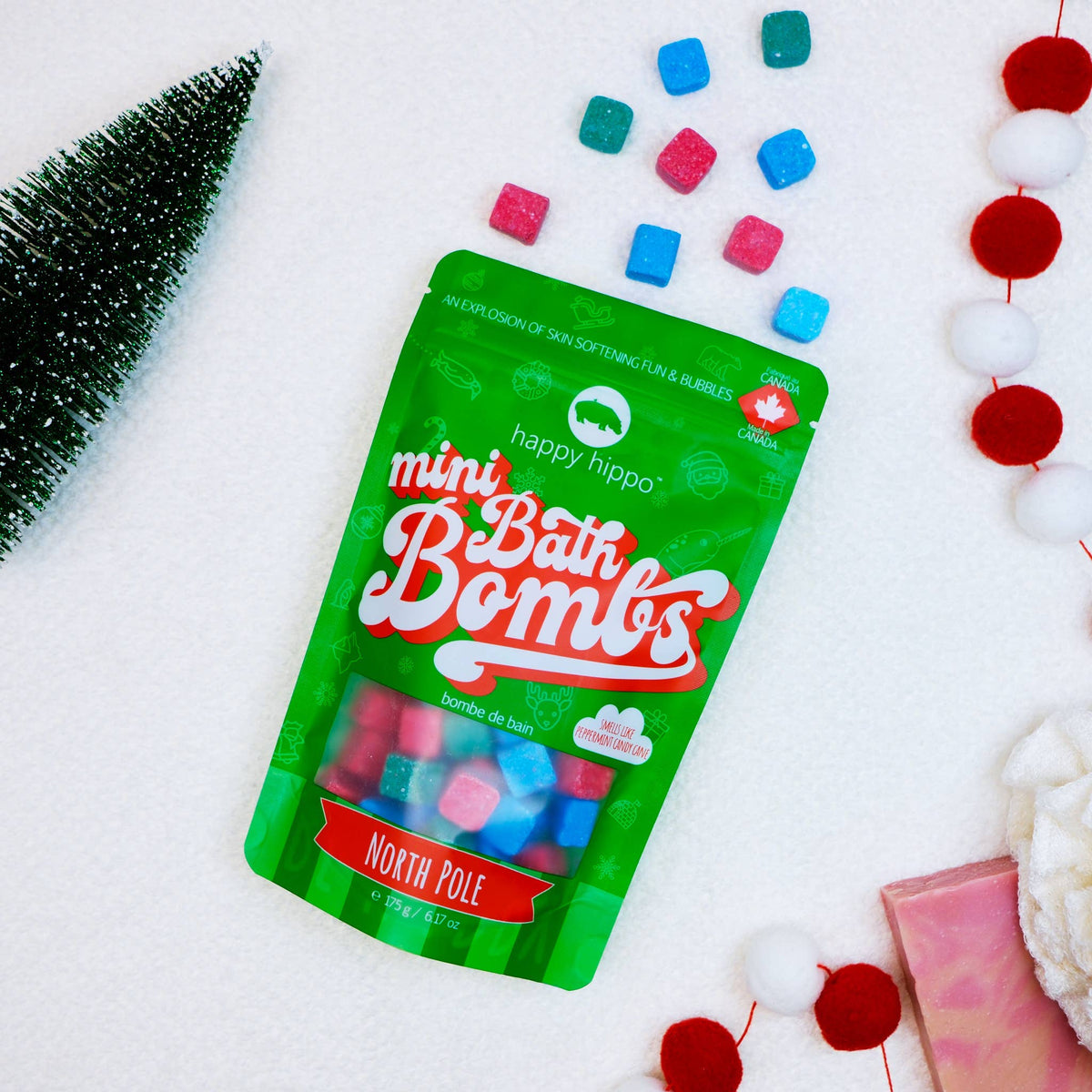 Happy Hippo North Pole Mini Bath Bombs