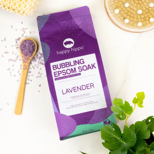 Happy Hippo Relaxation Lavender Bubbling Epsom Soak