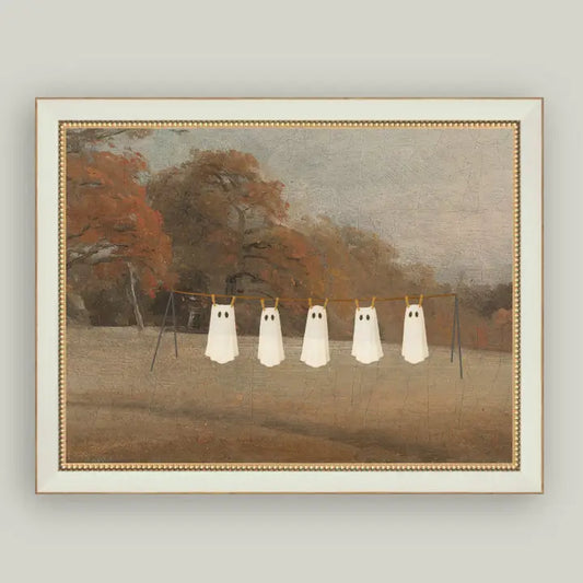 Petal Lane Home - Haunted Laundry Framed Antique Art (9 x 7)