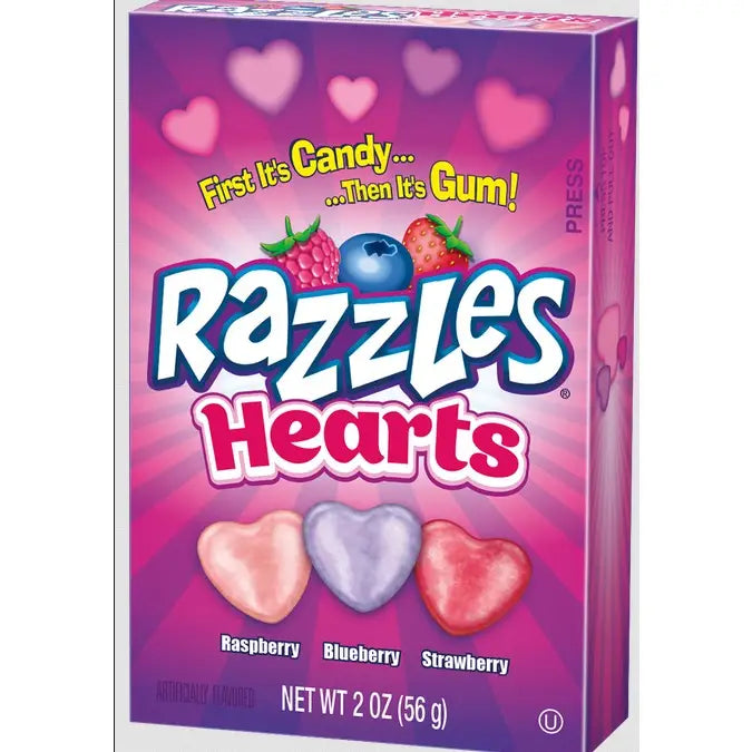 Razzles Valentine Assorted Hearts