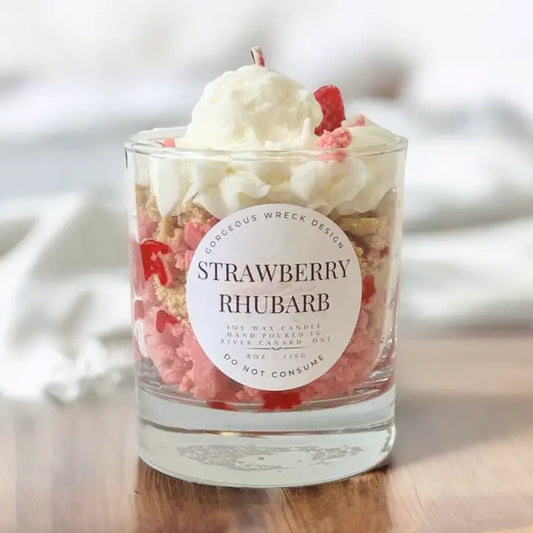 Strawberry Rhubarb Dessert Candle