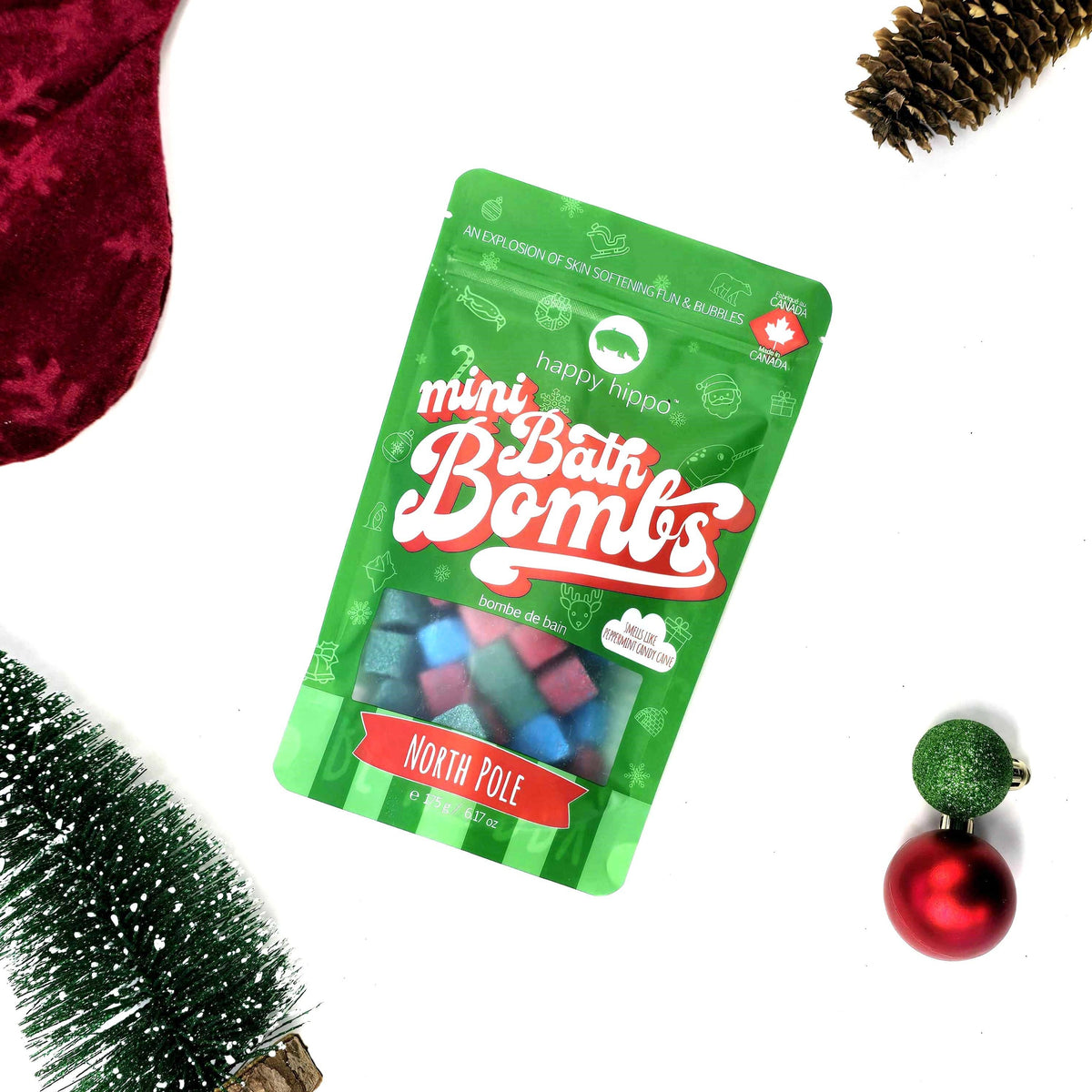 Happy Hippo North Pole Mini Bath Bombs