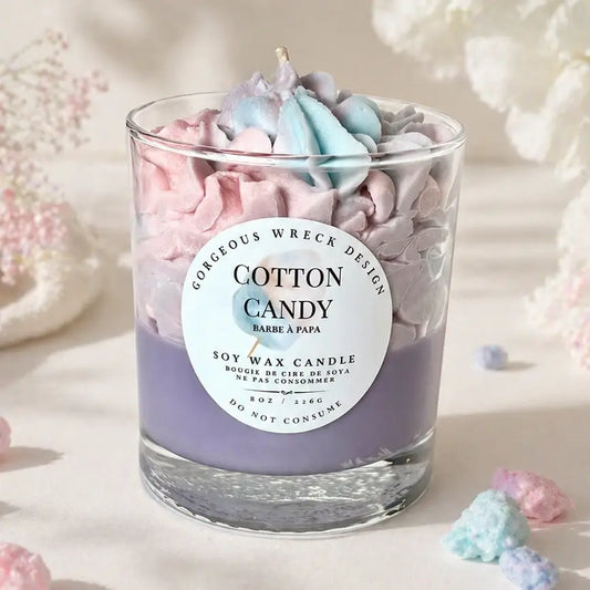 Gorgeous Wreck Cotton Candy Dessert Candle