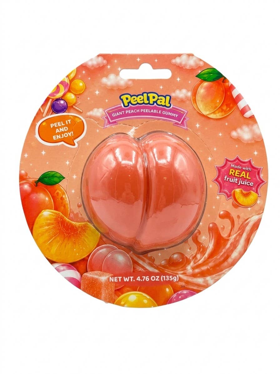 Peel Pals Giant Peelable Peach Gummy