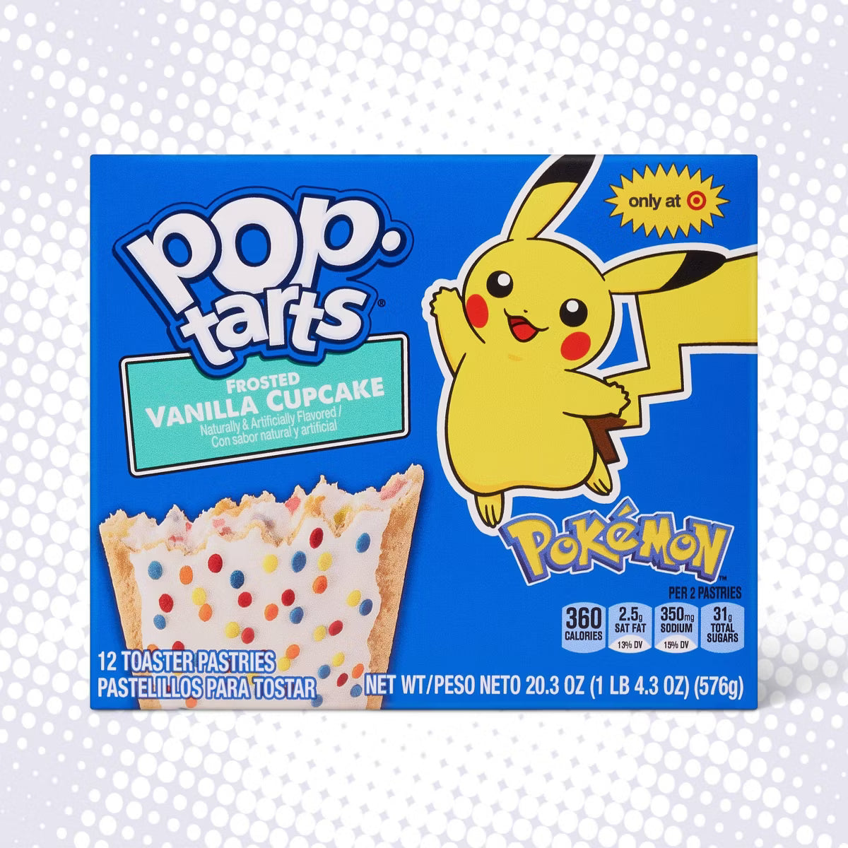 Pokemon Frosted Vanilla Cupcake Poptarts