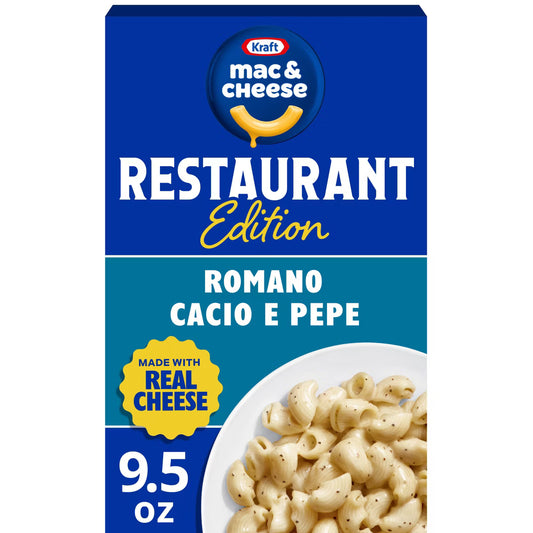 Kraft Restaurant Edition Romano Cacio E Pepe Mac and Cheese with Pipette Pasta