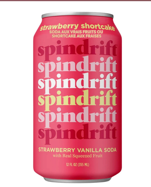 Spindrift Strawberry Shortcake Zero Sugar Soda