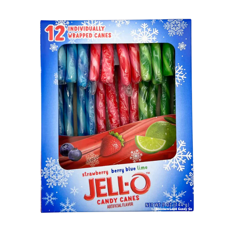 Jell-O Candy Canes