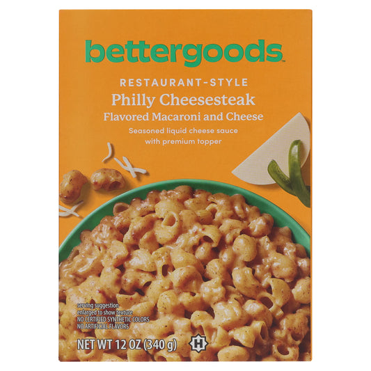 Better Goods Philly Cheesesteak Mac and Cheese