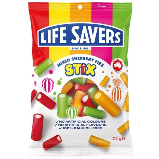 Life Savers Stix Sherbet Fizz Mixed (AUS)