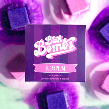 Happy Hippo Sugar Plum Cube Bombs