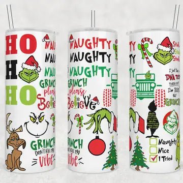 Christmas Collage Skinny Tumbler
