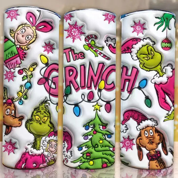 The Grinch Puffy Skinny Tumbler