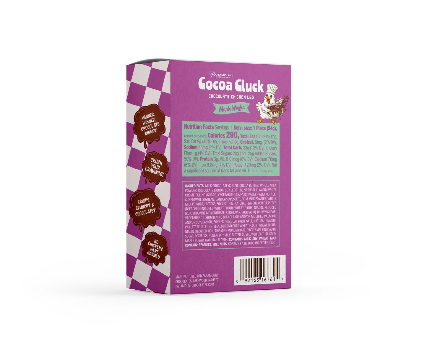 Cocoa Cluck Chocolate Chicken Leg Maple Waffle