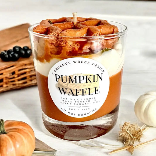 Gorgeous Wreck Pumpkin Waffle Dessert Candle