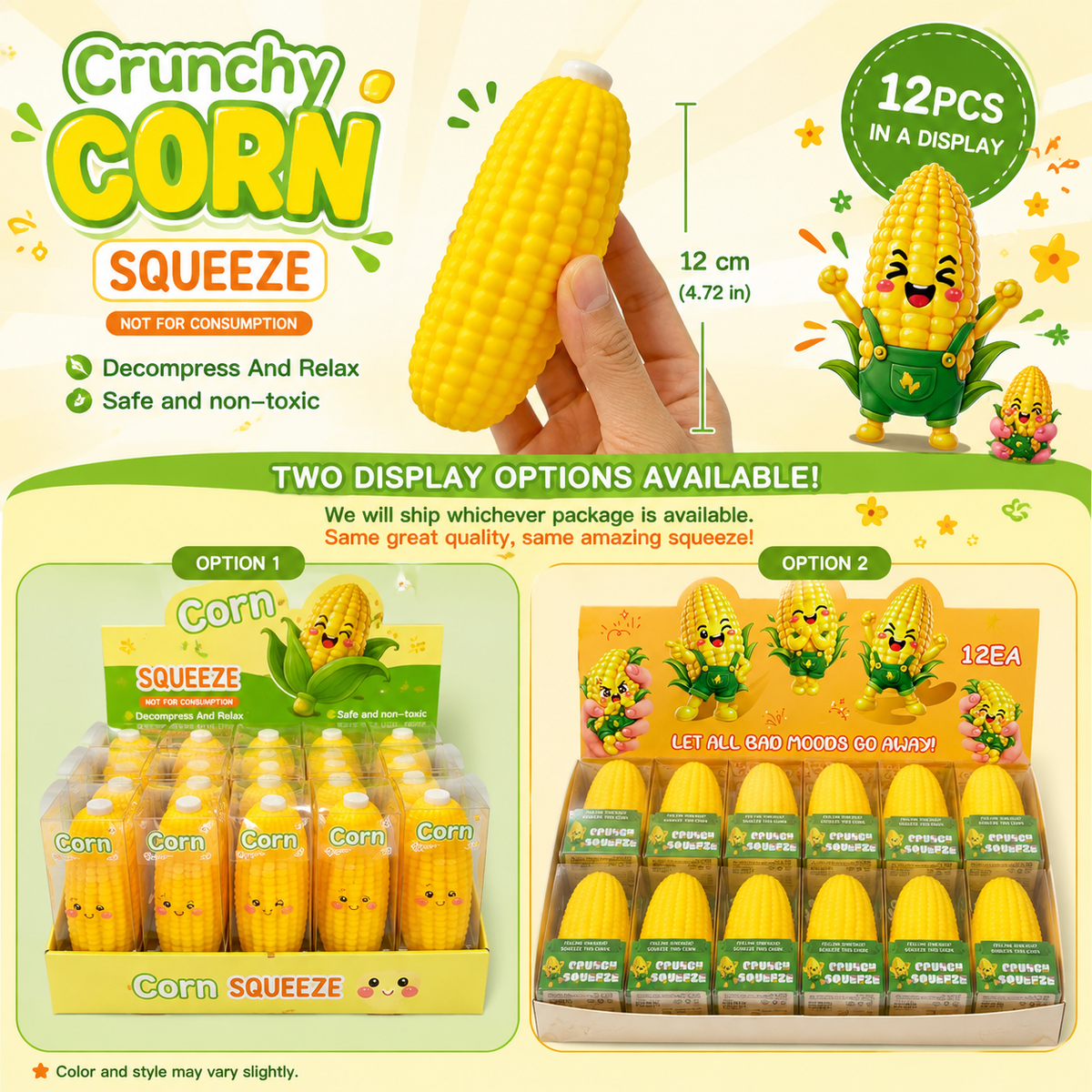 Crunchy Corn ASMR Crunch Squishy Stress Toy