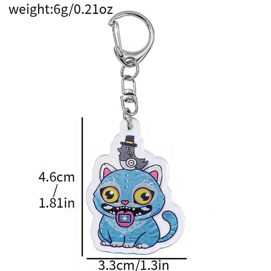 The Derpy Tiger Double-Sided Acrylic Keychain Bag Charm