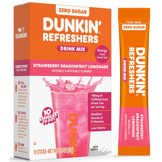 Dunkin' Singles To Go Zero Sugar Strawberry Dragonfruit Lemonade