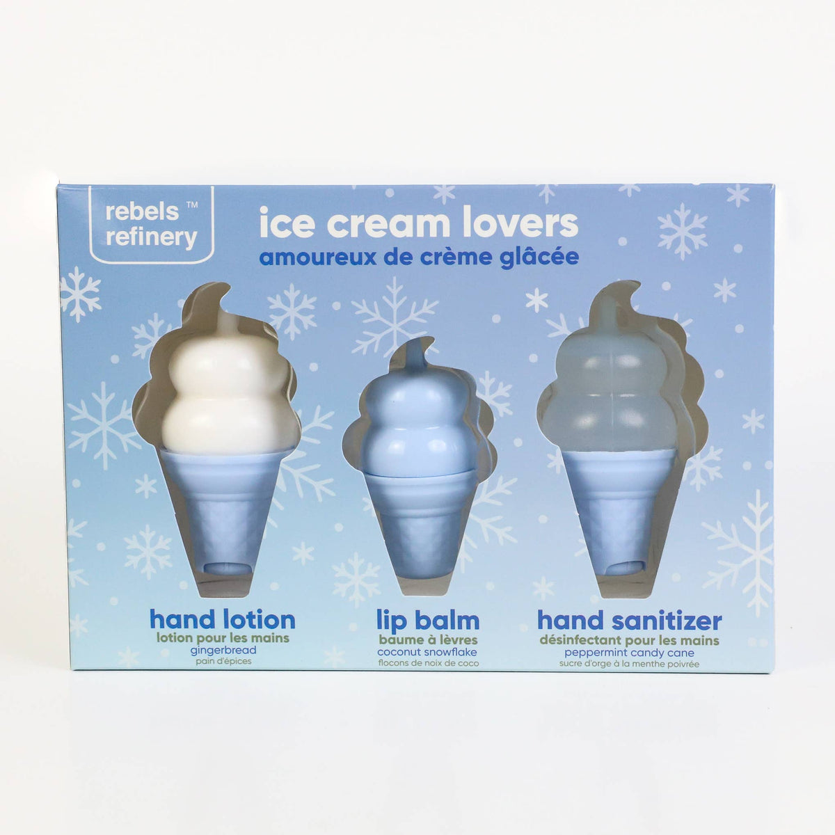 Rebels Refinery Ice Cream Lovers Lip Balm/Lotion/Hand Sanitizer Gift Set