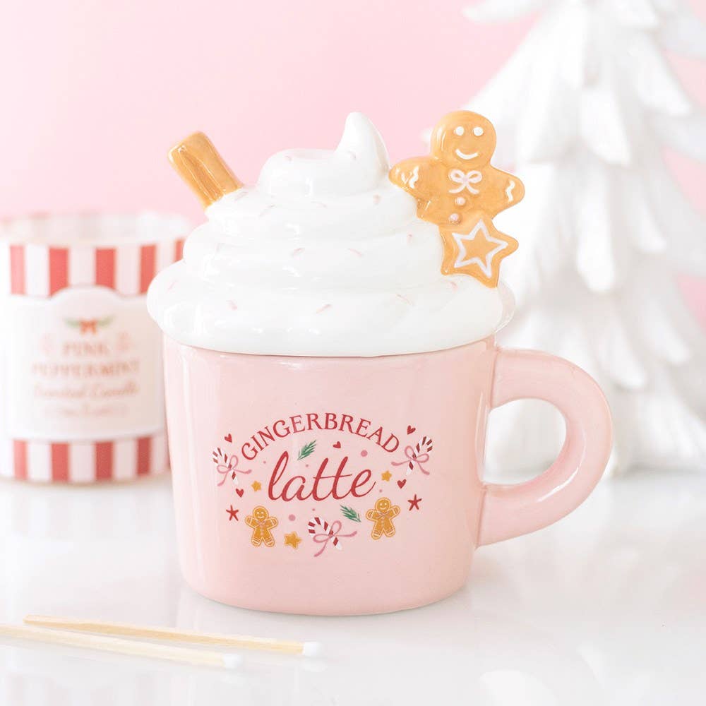 Pink Gingerbread Latte Christmas Oil Burner and Wax Warmer
