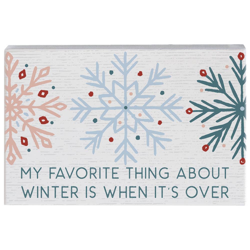 Favorite Thing Winter Christmas Tabletop Block Sign Decor