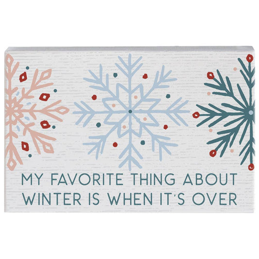 Favorite Thing Winter Christmas Tabletop Block Sign Decor