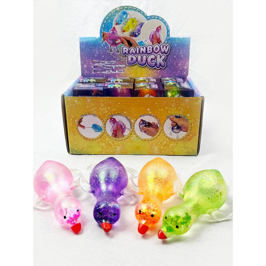 Rainbow Duck Maltose Squishy Toy