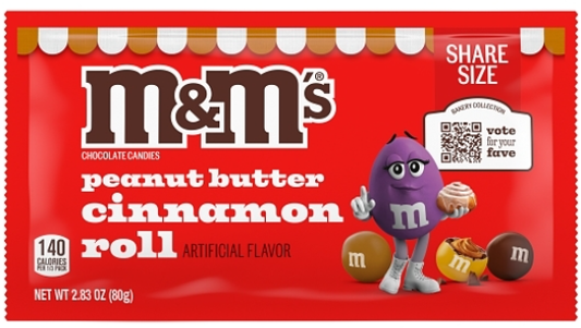 M&M Peanut Butter Cinnamon Roll Share Size