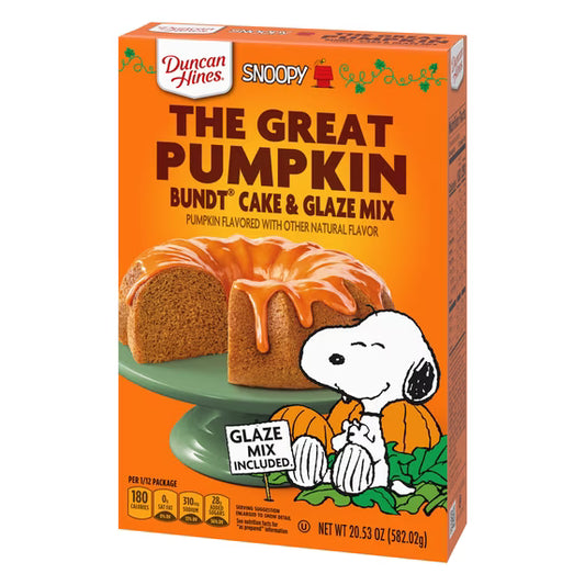 DUNCAN HINES PEANUTS GREAT PUMPKIN BUNDT CAKE MIX