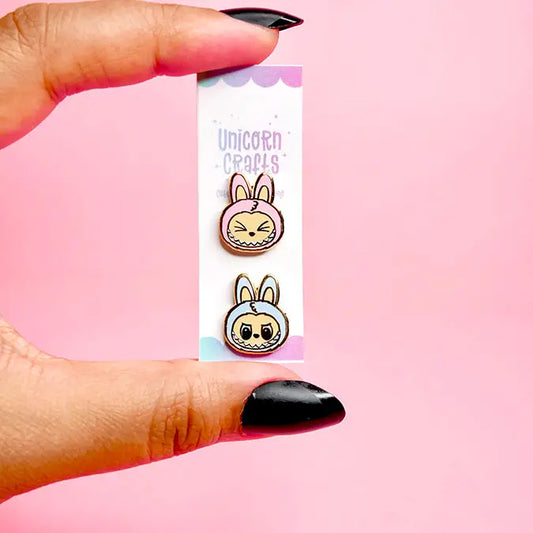 Labubu (Blue/Pink) Earrings