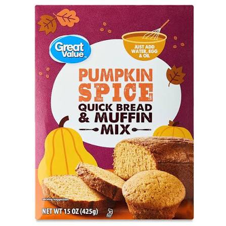 Great Value Pumpkin Spice Quick Bread & Muffin Mix