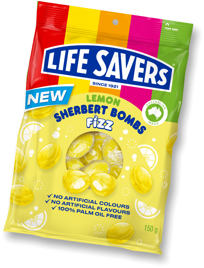 Lifesavers Lemon Sherbet Bombs Fizz (Aus)