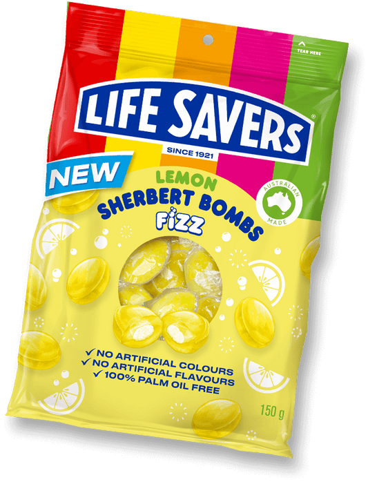 Lifesavers Lemon Sherbet Bombs Fizz (Aus)