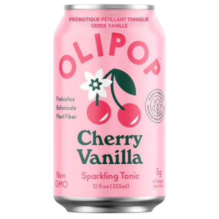 Olipop Cherry Vanilla Prebiotic Soda