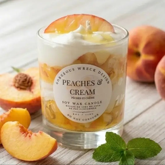 Gorgeous Wreck - Peaches & Cream Dessert Candle