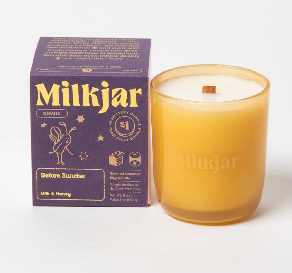 Milk Jar Before Sunrise Milk & Honey Coconut Soy Candle