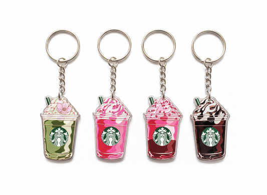 Sweet Sips & Style: Starbucks Frappuccino Keychain Collection