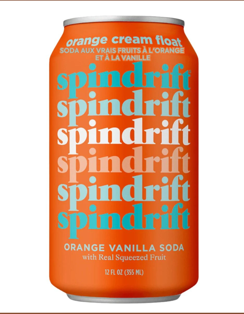 Spindrift Orange Cream Zero Sugar Soda