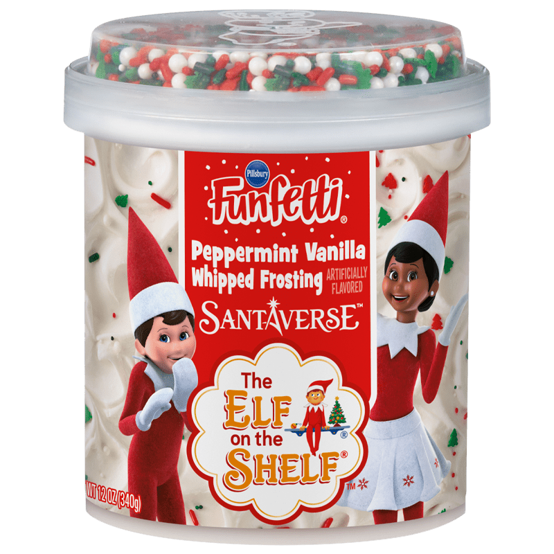 Funfetti Elf on the Shelf Peppermint Vanilla Whipped Frosting
