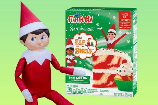 Funfetti Elf on the Shelf Swirl Cake