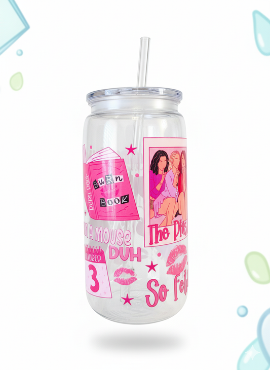 Mean Girls "You Can't Sit With Us" 16oz Beer Can Glass