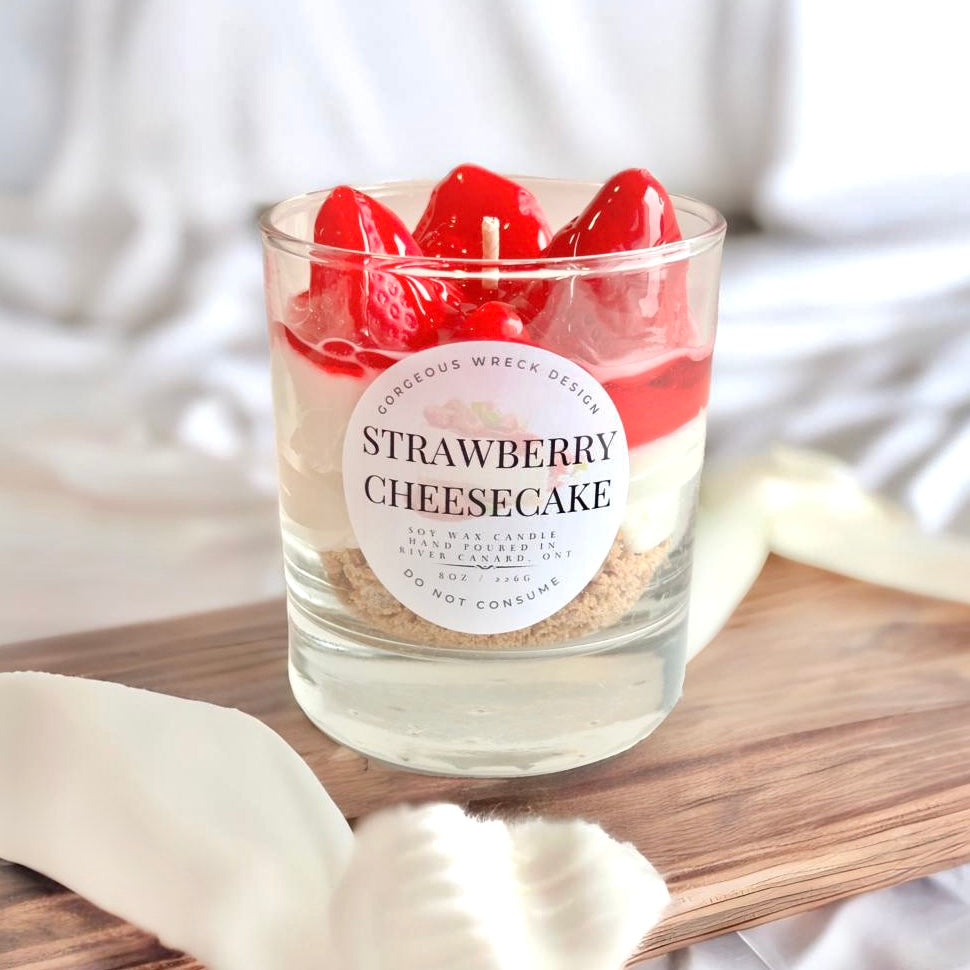 Gorgeous Wreck Design Strawberry Cheesecake Candle